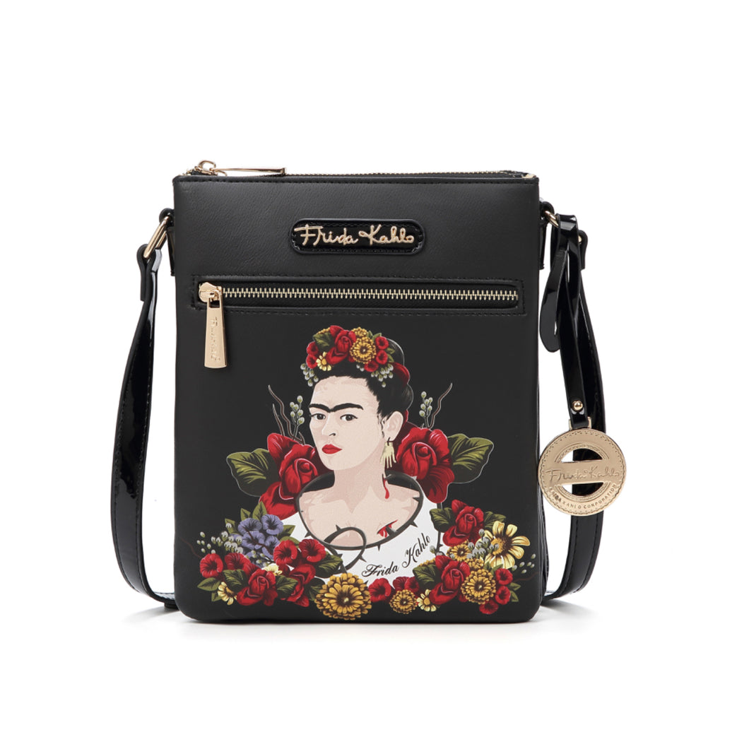 Frida With Flowers Portrait Cross/Body Style!